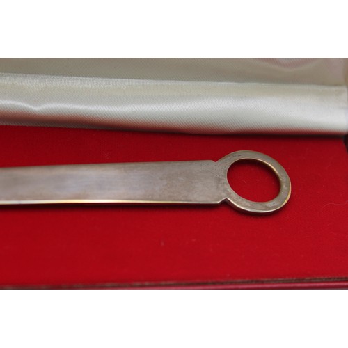 268 - Vintage 1978 Sheffield STERLING SILVER Letter Opener / Meat Skewer in Box (32g)     694129