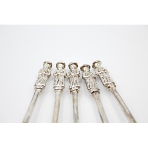 270 - 6 x Vintage Hallmarked 1939 London STERLING SILVER Apostle Teaspoons (52g)     694196