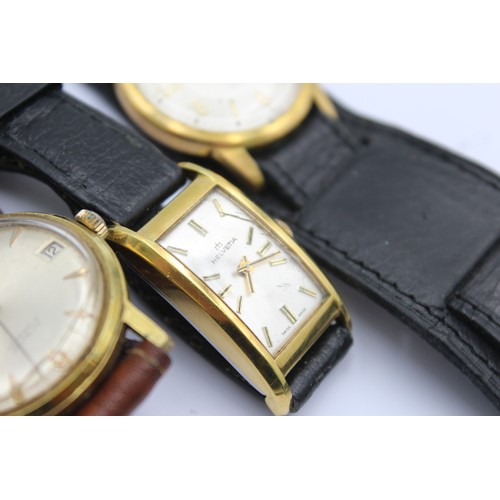 293 - 3 x Vintage Gents WRISTWATCHES Hand-Wind/Automatic WORKING Inc. PILOT Etc.      206882