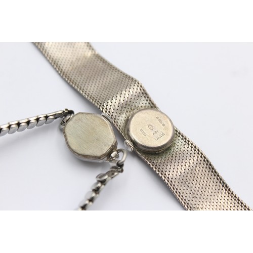 294 - 2 x Vintage Ladies .925 SILVER WRISTWATCHES Hand-Wind 54g  Vintage Ladies .925 SILVER WRISTWATCHES
H... 