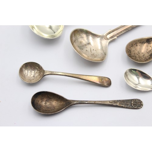 302 - 8 x Antique / Vintage Hallmarked .925 STERLING SILVER Condiment Spoons (46g)     628334