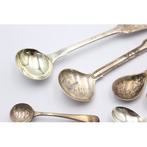 302 - 8 x Antique / Vintage Hallmarked .925 STERLING SILVER Condiment Spoons (46g)     628334