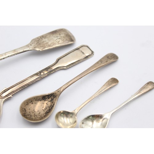 302 - 8 x Antique / Vintage Hallmarked .925 STERLING SILVER Condiment Spoons (46g)     628334