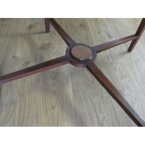 954 - Late 19th Century 
Rosewood Octagonal topped table. Decorated with inlaid Marquetry panels and inlay... 