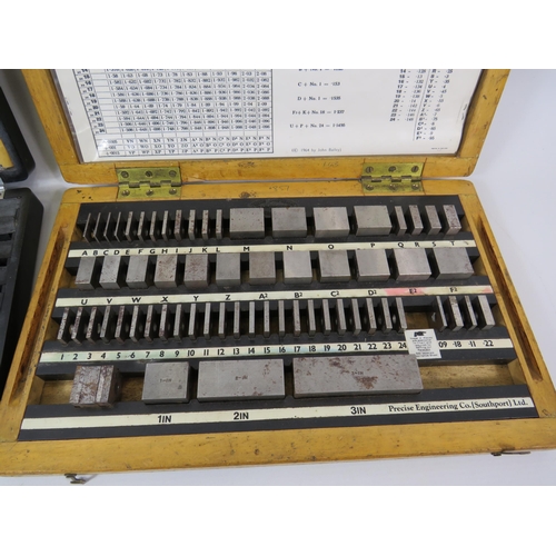 702 - A Matrix coventry company and Precise engineering company slip gauge sets.