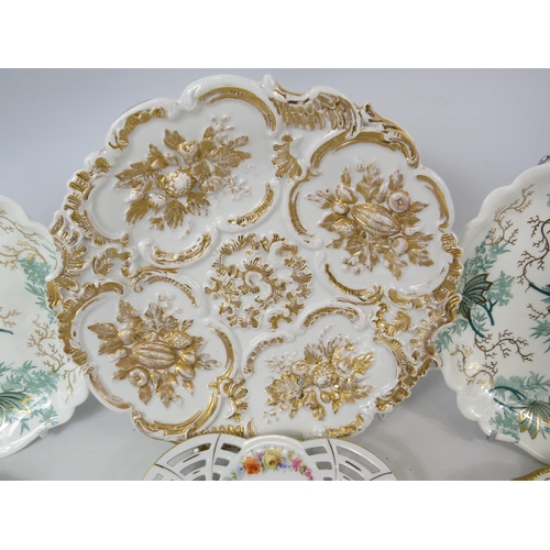 709 - 9 Vintage collectors cabinet plates including one by Dresden.