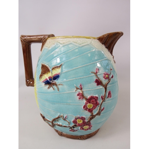 724 - Antique Wardle and co 1880s Majolica jug. 23cm tall