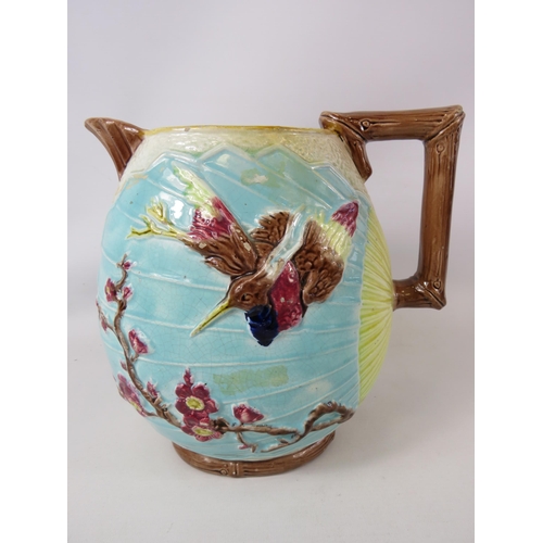 724 - Antique Wardle and co 1880s Majolica jug. 23cm tall