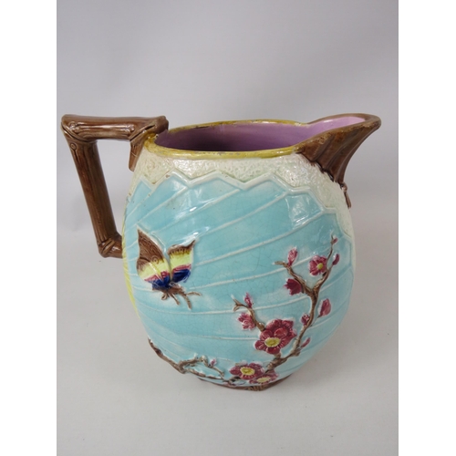 724 - Antique Wardle and co 1880s Majolica jug. 23cm tall