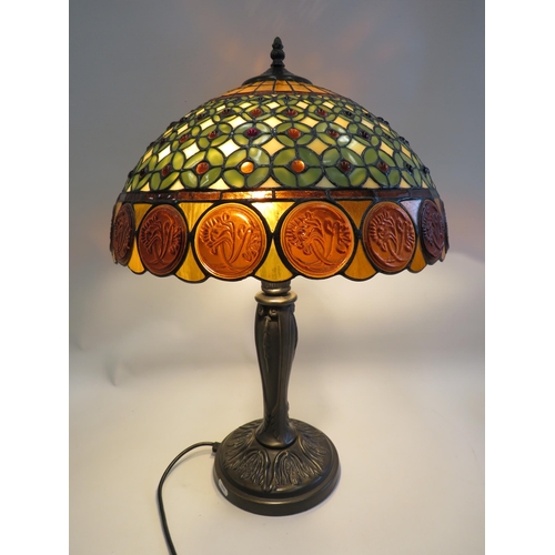 753 - Large art nouveau tiffany style lamp. 24