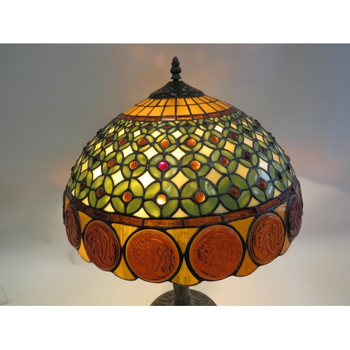 753 - Large art nouveau tiffany style lamp. 24