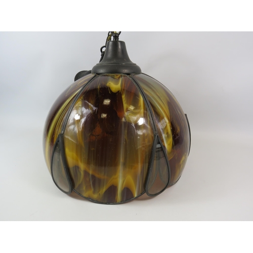 771 - Large Tortoise shell art nouveau style light fitting. 15