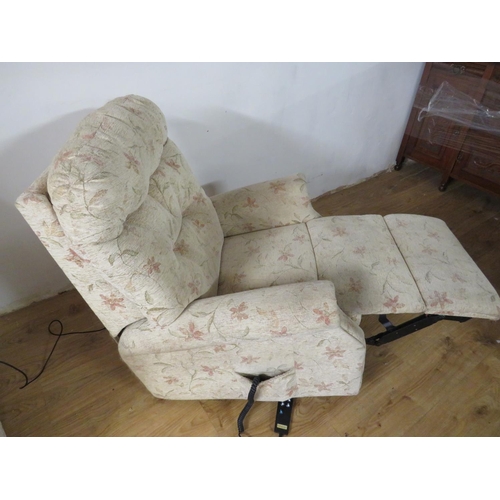 941 - Electric Rise/Recline chair with lift up and tilt facility. Twin motors, good working order in clean... 