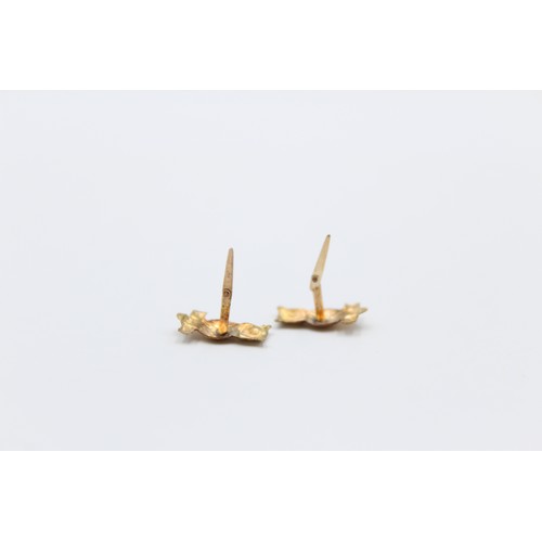 376 - 9ct gold owl stud earrings (0.3g)     788830