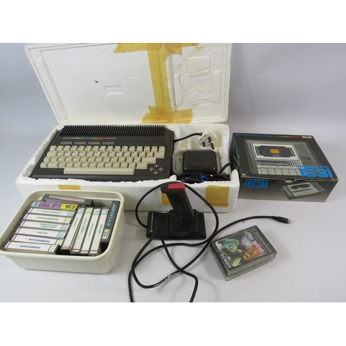 1055 - Commadore plus 4 plus pack games console and 15 games. Working condition unknown (loft find).