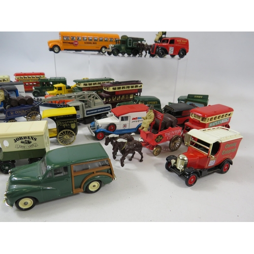 1082 - Selection of playworn diecast Advertising vehicles, Days Gone, Lledo etc.