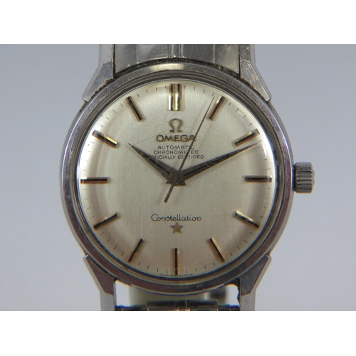 280A - Omega Constellation Chronograph. Automatic. 
Runs well . Chrome strap. 
some scratching to the cryst... 