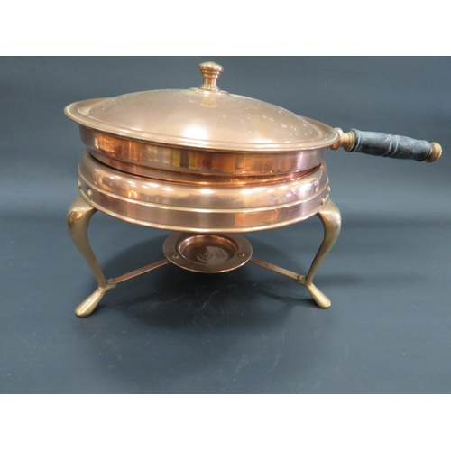 821 - Selection of Antique Copper items to include a crumb tray & Brush, Pans etc. see photos.