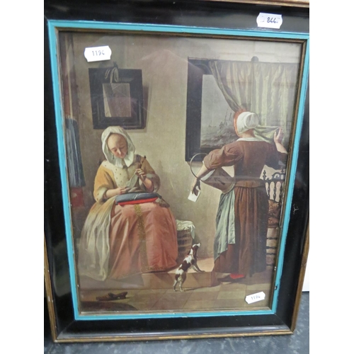 844 - Three antique framed Lithographs. See photo