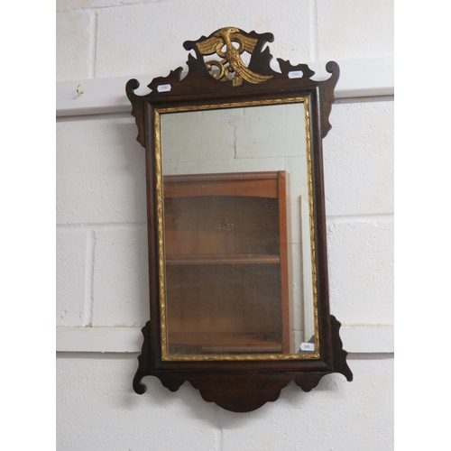 985 - Two interesting mirrors one art deco plus one oak framed. Each approx 27 x 15 inches. See photos. S2