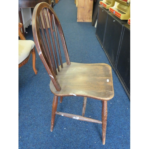 994 - Vintage Darkwood Ercol stick back chair which requires re-furbishment. See photos. S2