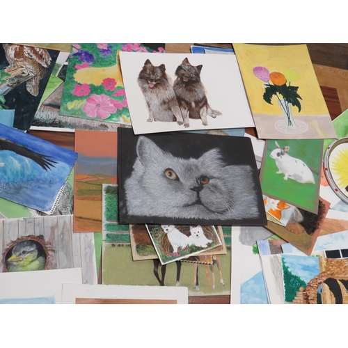 1029 - Scores of examples of original artwork by DM Hull. See photos. S2