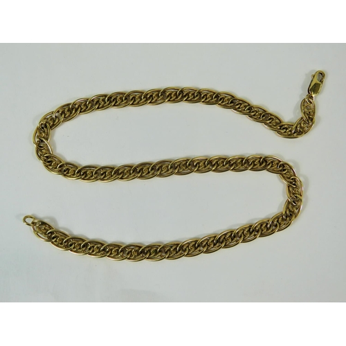 319A - Lovely 9ct Yellow Gold Double link neck chain measuring 16 inches long with lobster claw catch.  31.... 