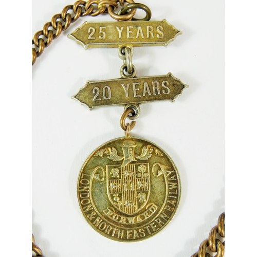 321A - 9ct Solid Gold long service Medalion in association with the London Northern Eastern Railway & St Jo... 