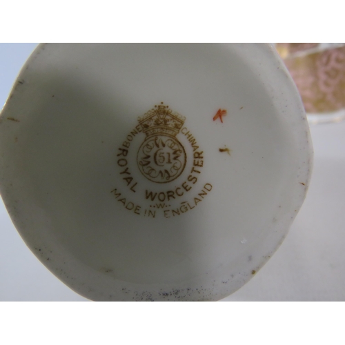 16 - 1954 Royal worcester jug with a bearded man spout and a small Minton cup and saucer (hairline to the... 