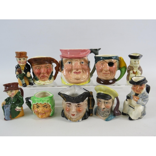 26 - Selection of small toby jugs by Kelsbro, Artone and Lancaster sandland.