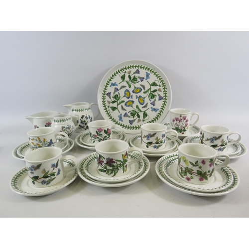 29 - 26 pieces of Portmeirion botanic garden cups, saucers, side plates and jugs.