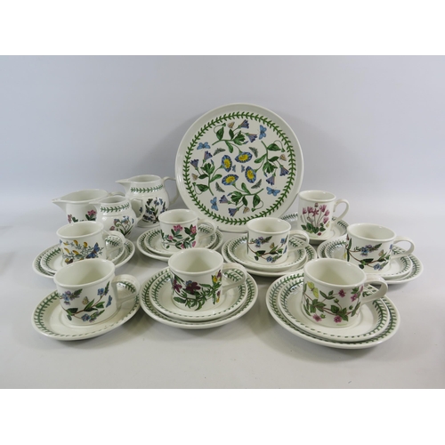 29 - 26 pieces of Portmeirion botanic garden cups, saucers, side plates and jugs.