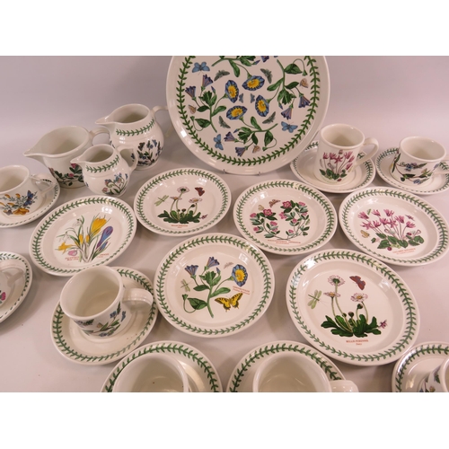 29 - 26 pieces of Portmeirion botanic garden cups, saucers, side plates and jugs.