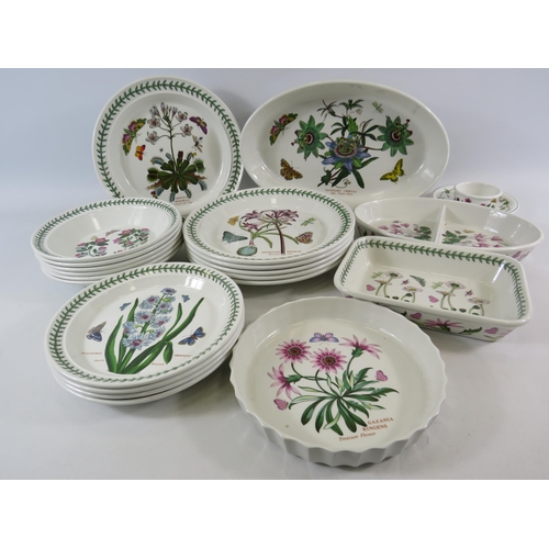 36 - 21 pieces of Portmeirion Botanic garden dinnerware, plates bowls etc.