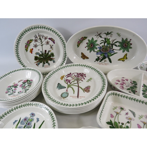 36 - 21 pieces of Portmeirion Botanic garden dinnerware, plates bowls etc.