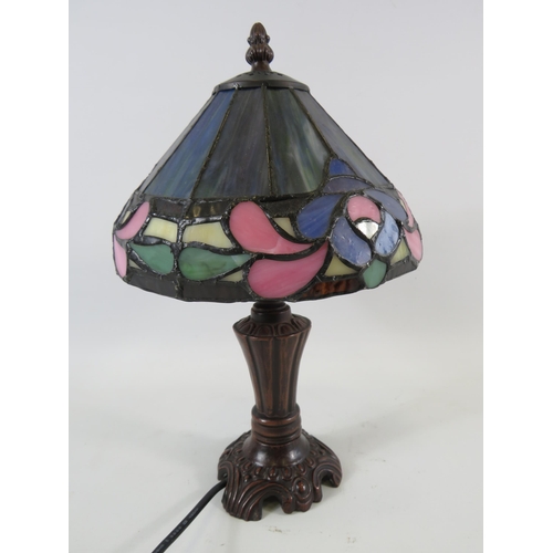 43 - Small Tiffany style table lamp.