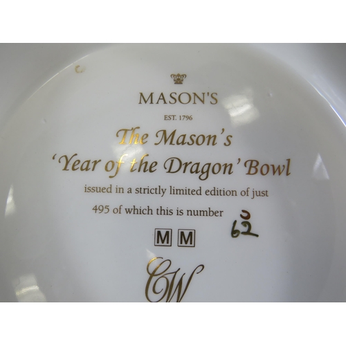 64 - Masons Ironstone Compton Woodhouse The Masons Year of the Dragon bowl Limited edition no 62 of 495. ... 