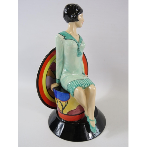 203 - Kevin Francis Young Clarice Cliff Limted edition figurine 395 of 900 with certificate.
Minor Glued r... 