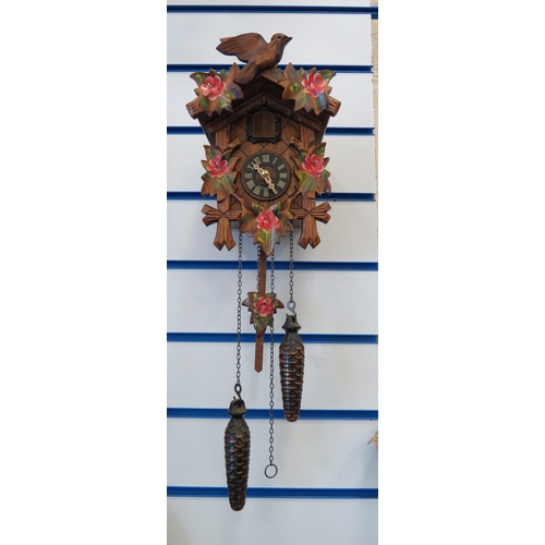 289 - German carved wooden cuckoo clock.