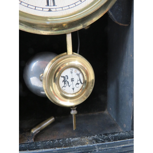 296 - Vintage mantle clock with glass door in running order. Approx 10