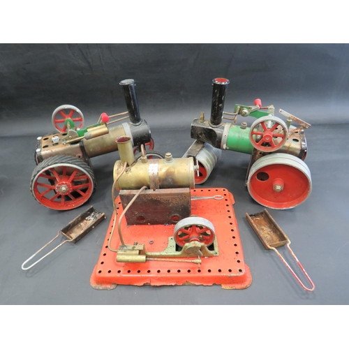 305 - 2 vintage Mamod steam engines plus one other.