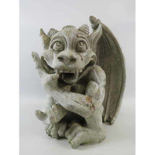 311 - A Concrete effect garden Gargoyle. 14.5