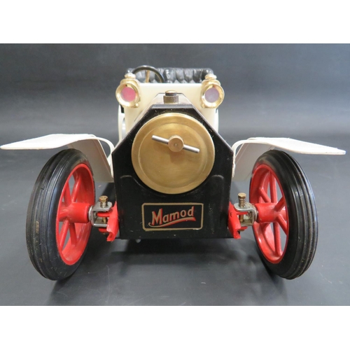 12 - Mamod Steam powered model of a Steam Roadster SE1 car. Comes with original box (box in tatty conditi... 