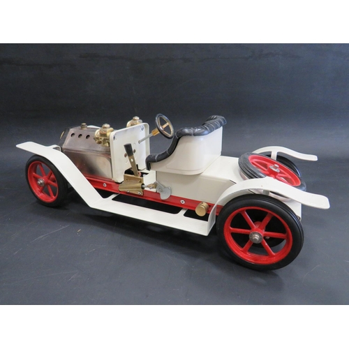 12 - Mamod Steam powered model of a Steam Roadster SE1 car. Comes with original box (box in tatty conditi... 