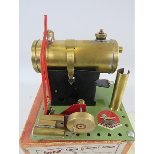 17 - 1940's/50's Bowmans Stationary Steam engine model PW201 with original box.  See photographs for cond... 