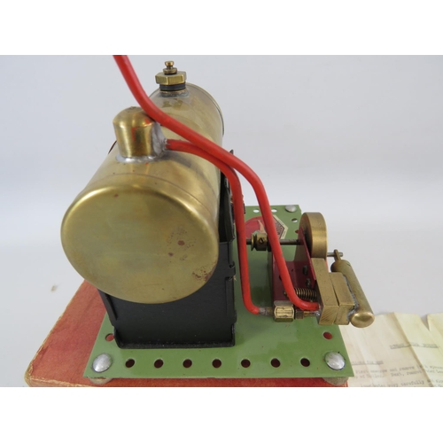 17 - 1940's/50's Bowmans Stationary Steam engine model PW201 with original box.  See photographs for cond... 