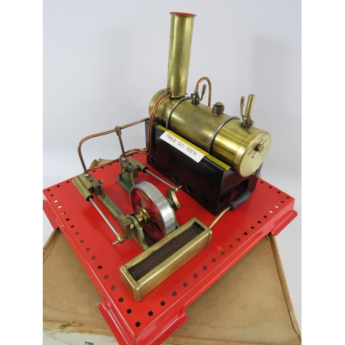 19 - Mamod S.E.3 Twin Cylinder Superheated steam Engine.  Comes with original box and instructions. 1970'... 