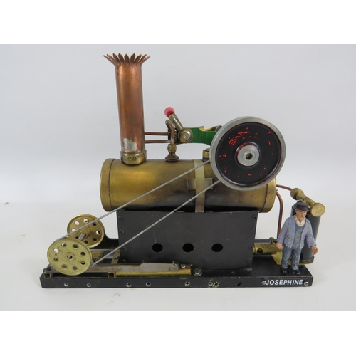 27 - Scratch Built Stationary Steam engine using mostly Mamod parts. 9 x 11 inches. See photos for condit... 