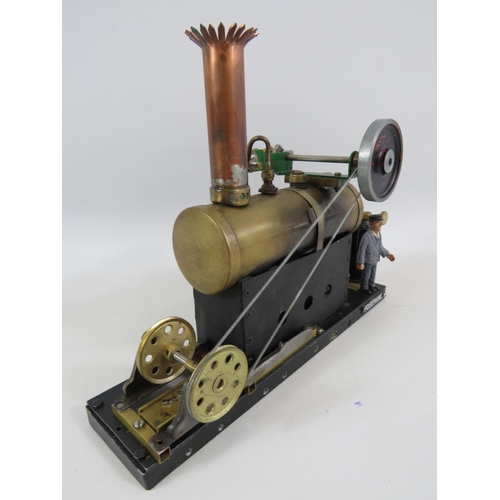 27 - Scratch Built Stationary Steam engine using mostly Mamod parts. 9 x 11 inches. See photos for condit... 