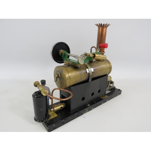 27 - Scratch Built Stationary Steam engine using mostly Mamod parts. 9 x 11 inches. See photos for condit... 